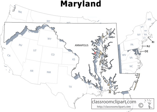 clipart map of maryland - photo #44