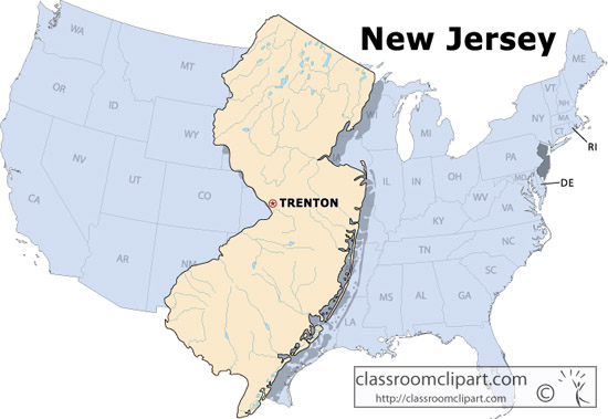 clipart map of new jersey - photo #38