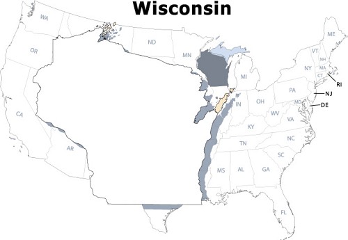 clipart map of wisconsin - photo #43