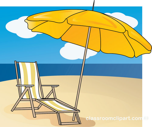 clipart beach chair and umbrella - photo #30