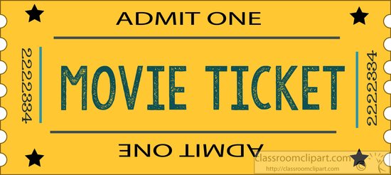 clipart movie ticket stub - photo #32
