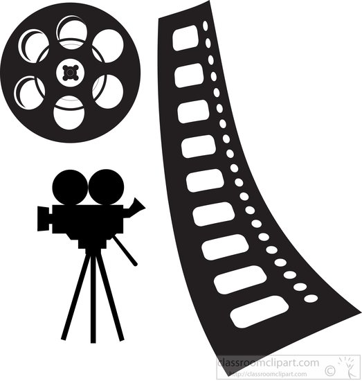 free black and white movie clipart - photo #33