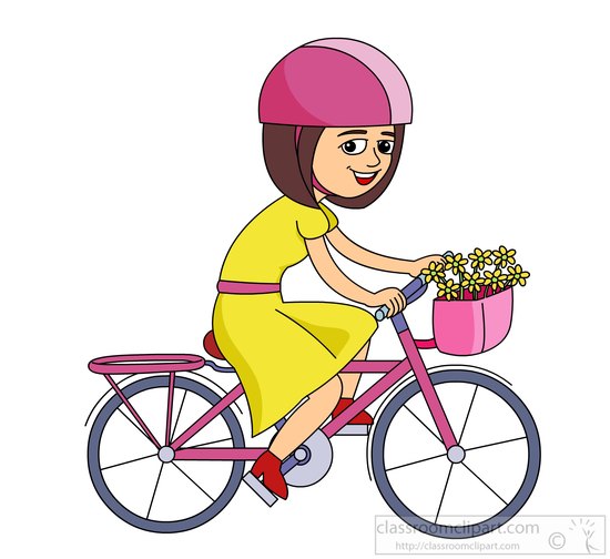 girl on a bike clipart - photo #8
