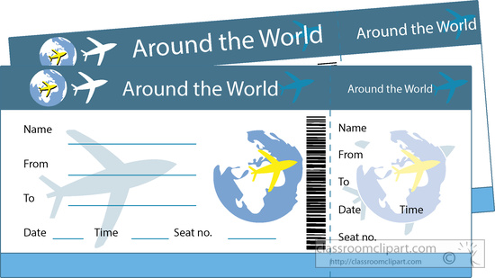 free clipart airplane ticket - photo #11