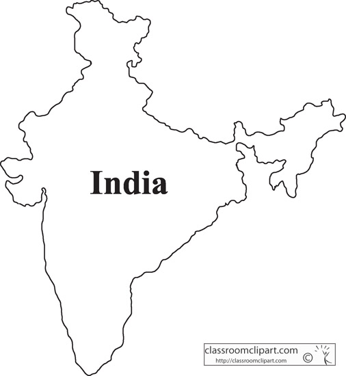India Clipart Indiaoutlinemap1004 Classroom Clipart