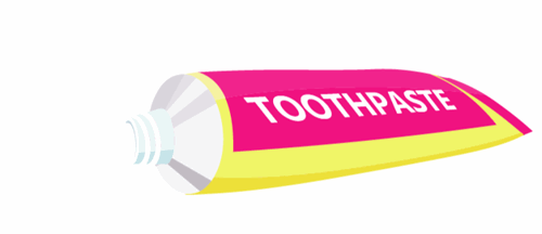 toothpaste-coming out of tube animated clipart