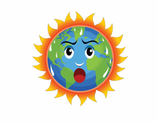 weather sun global warming animated clipart