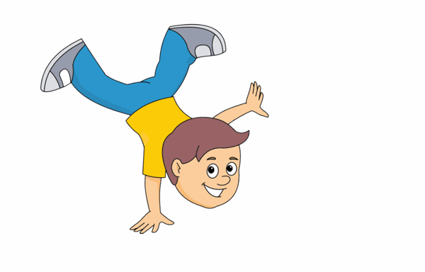 hand stand animation