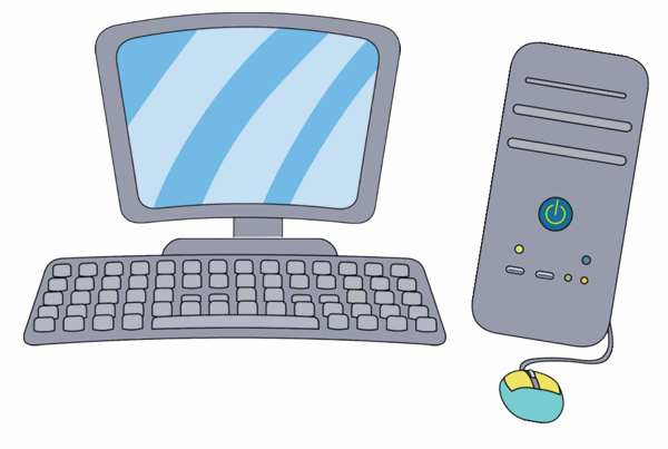 welcome back school computer animated clipart