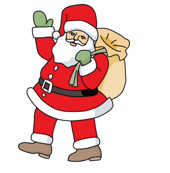 Christmas Animated Clipart Santa Claus Waving Animation
