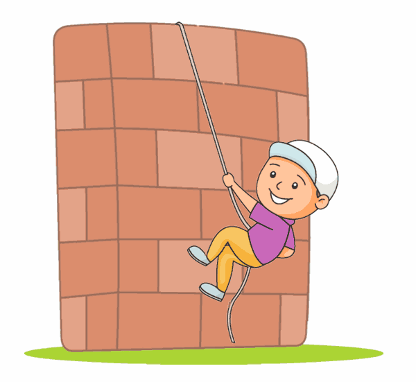 climbing on climbing wall animated clipart 2