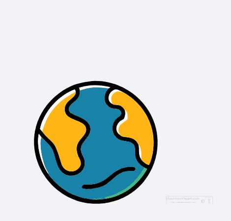 sun and earth animated gif simple space education motion clipart