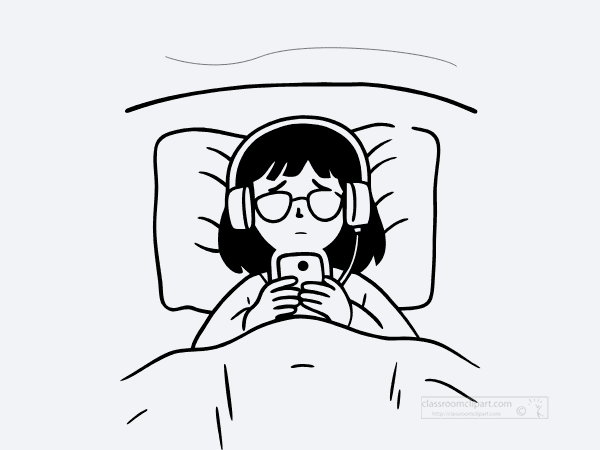 girl relaxing in bed animated gif 