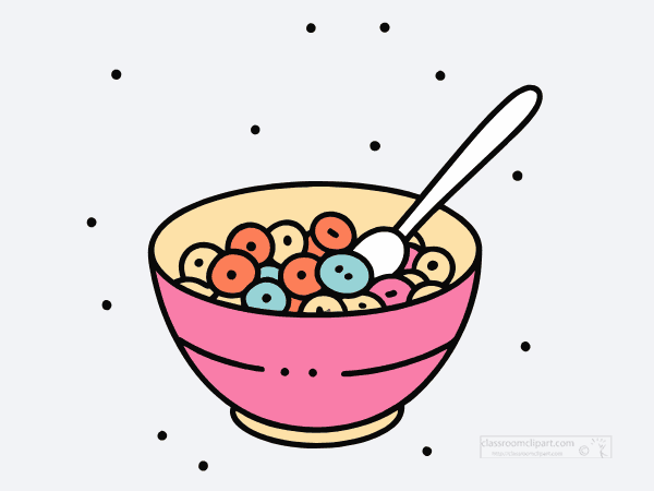 animated cereal bowl gif fun colorful breakfast motion clipart