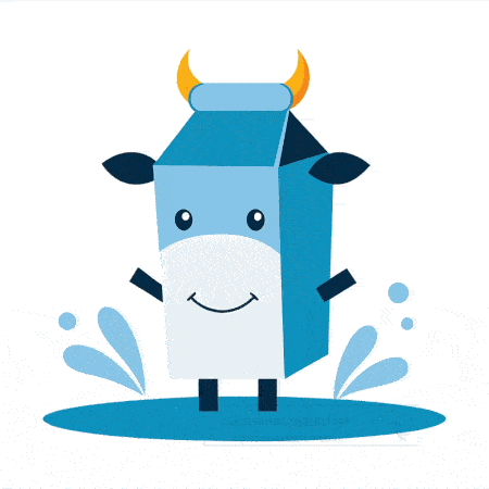 dancing milk carton cow animation