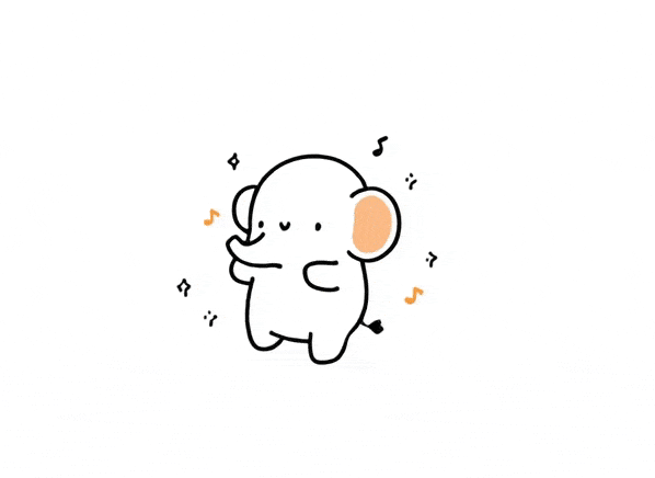 cute dancing animated elephant