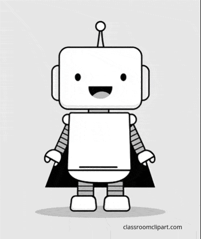 cute robot cartoon animated gif