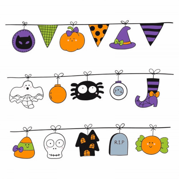 halloween decorations garland animated gif