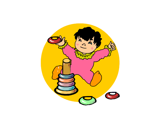 Baby Playing with Rings Animation