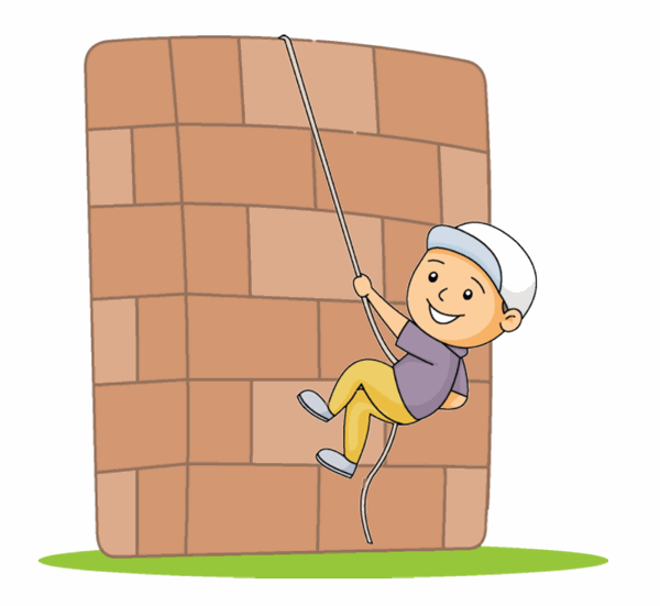 climbing on climbing wall animation