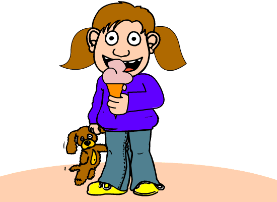 girl eating ice cream animated gif