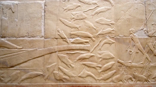 hieroglyphs on temple wall video