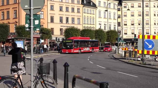 people traffic stockholm sweden video