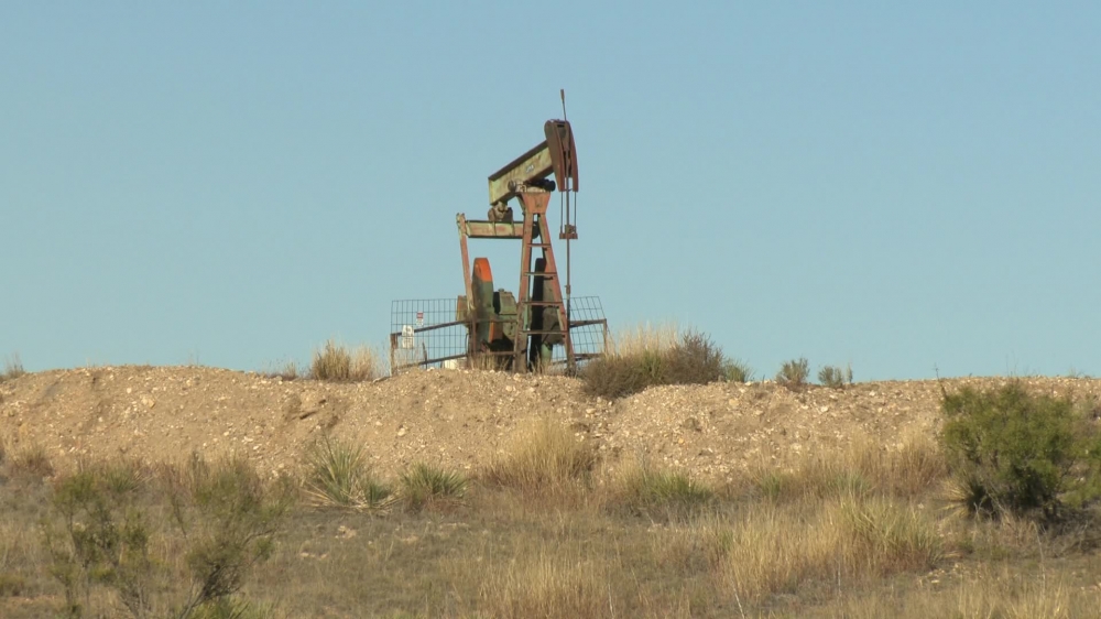 Oil derrick in the Texas Panhandle