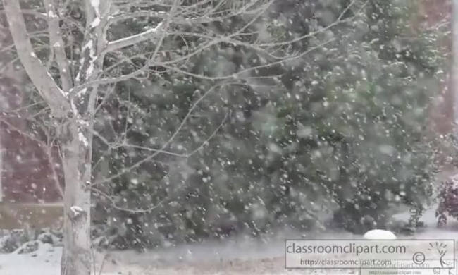 slow motion snow flakes falling in winter