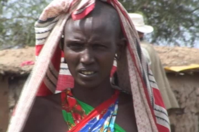 woman with at masai village video