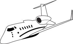 114 aircraft black white outline clipart