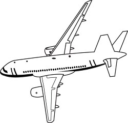 116 aircraft black white outline clipart