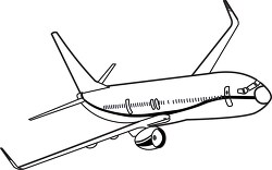 118 aircraft black white outline clipart