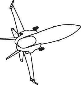 122 aircraft black white outline clipart