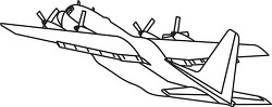 124 aircraft black white outline clipart