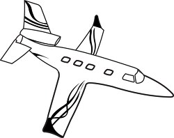 136 aircraft black white outline clipart