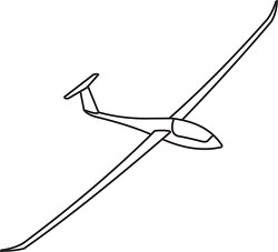 140 aircraft black white outline clipart