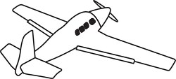 143 aircraft black white outline clipart