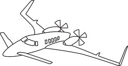 144 aircraft black white outline clipart