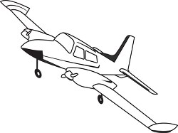 153 aircraft black white outline clipart