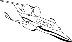 154 aircraft black white outline clipart