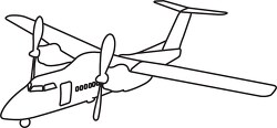 161 aircraft black white outline clipart