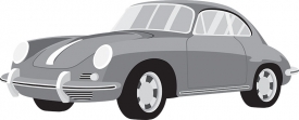 1964 porsche 356c coupe gray color
