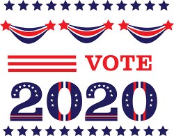 2020 presidential election vote clipart illustration
