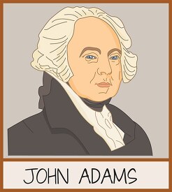 2nd president john adams graphic clipart image