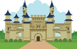 a beautiful castle architecture clipart