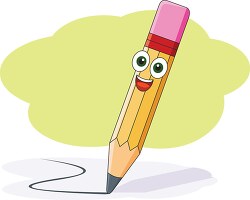a pencil character clipart