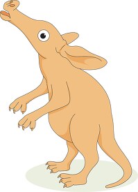 aardvark standing on back legs