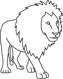 african lion clipart 01A outline