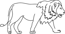 african lion clipart 04A outline